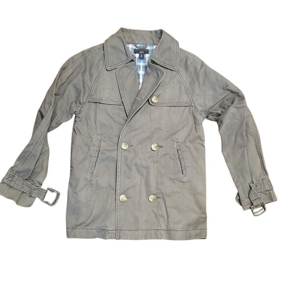 Stella McCartney For Gap Kids Jacket XL Gray Denim Organic Cotton Utility Cargo - Picture 1 of 4
